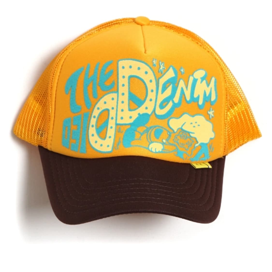 캐피탈 데님 다이드 트러커 캡 브라운 옐로우 상품이미지1