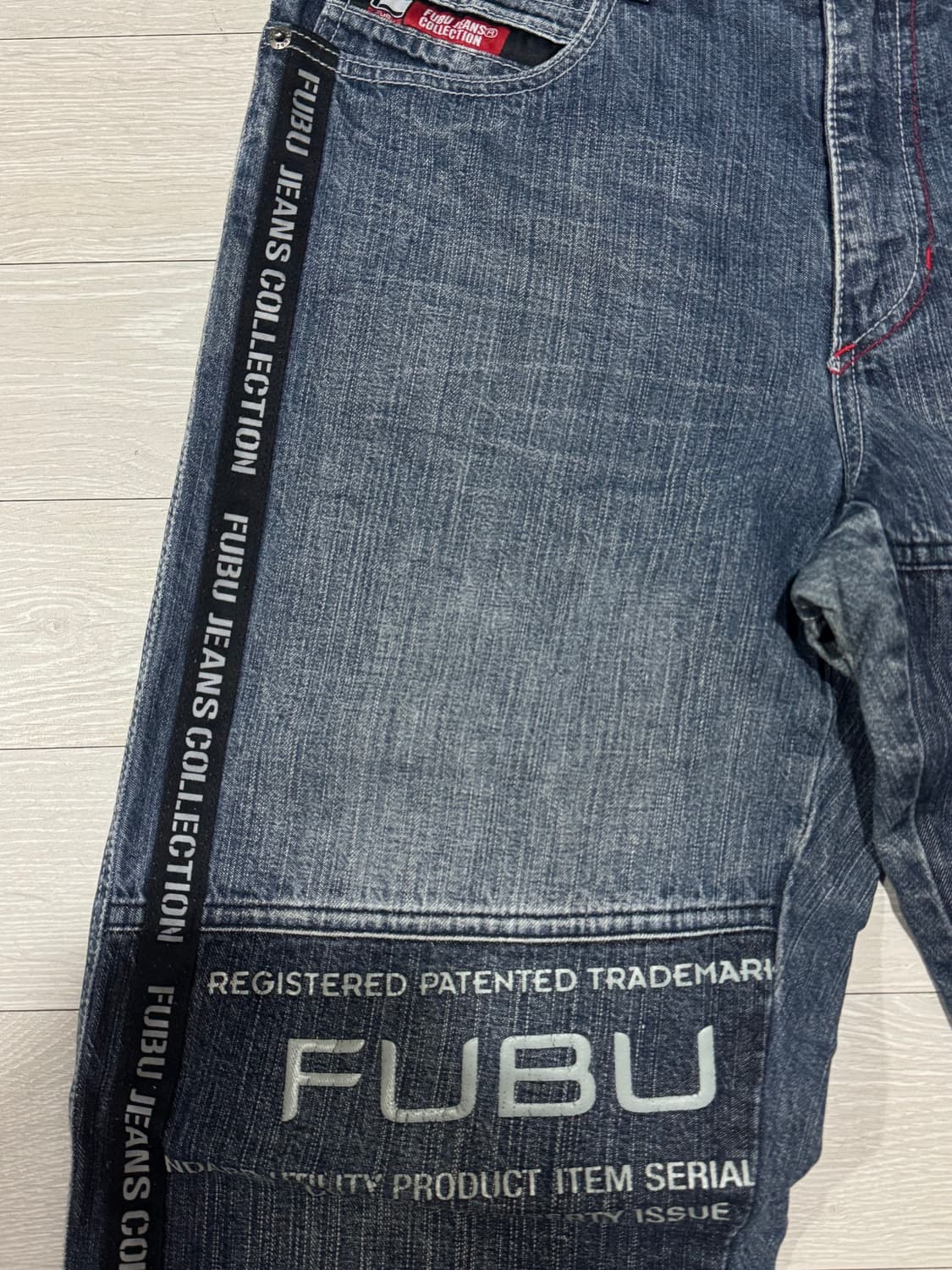 FUBU 후부 포드머스탱 자수로고 데님팬츠 상품이미지4