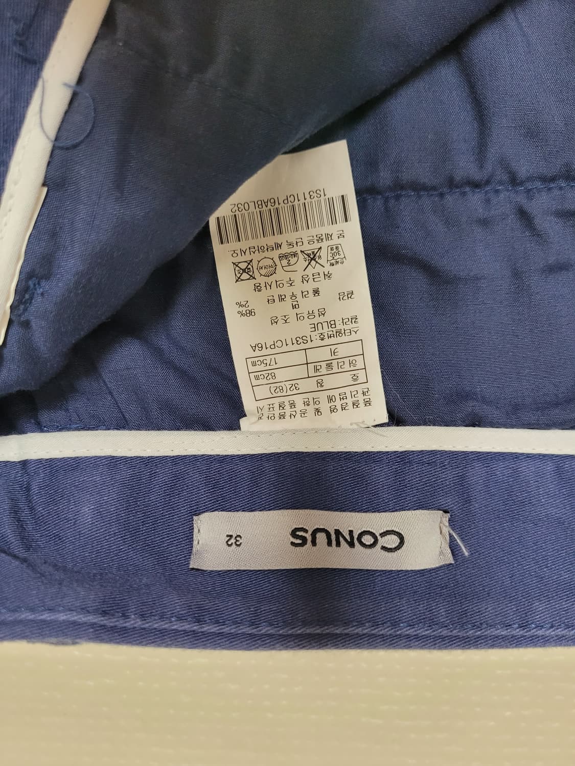 코너스 CONUS 남자 롤업 면바지 31 딥블루 상품이미지6