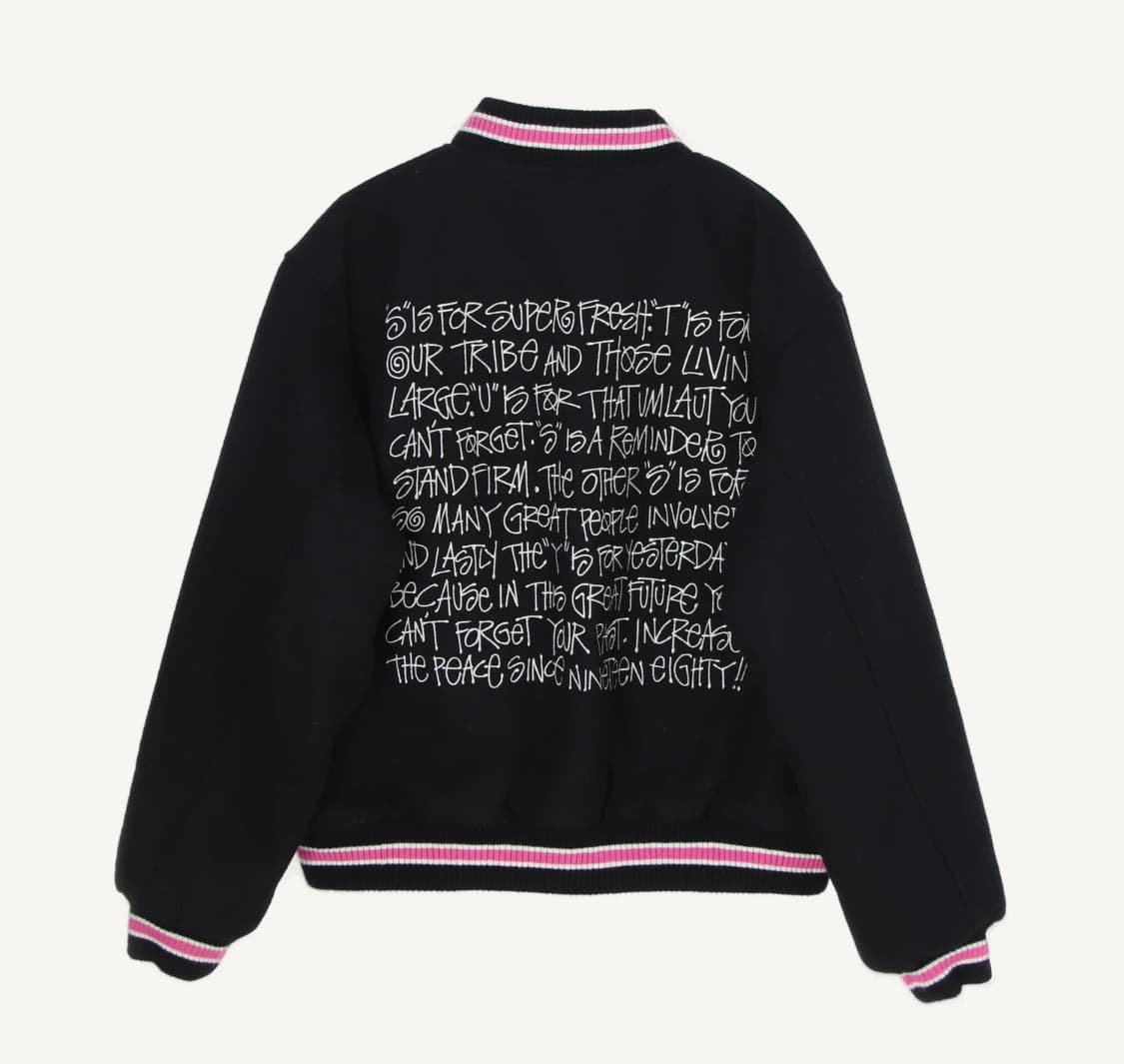 스투시 S 토크 멜튼 바시티 자켓 S사이즈 상품이미지2