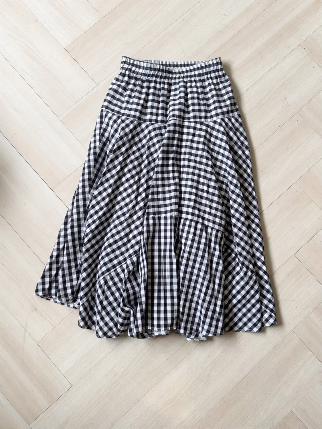 check pattern long skirt 상품이미지3