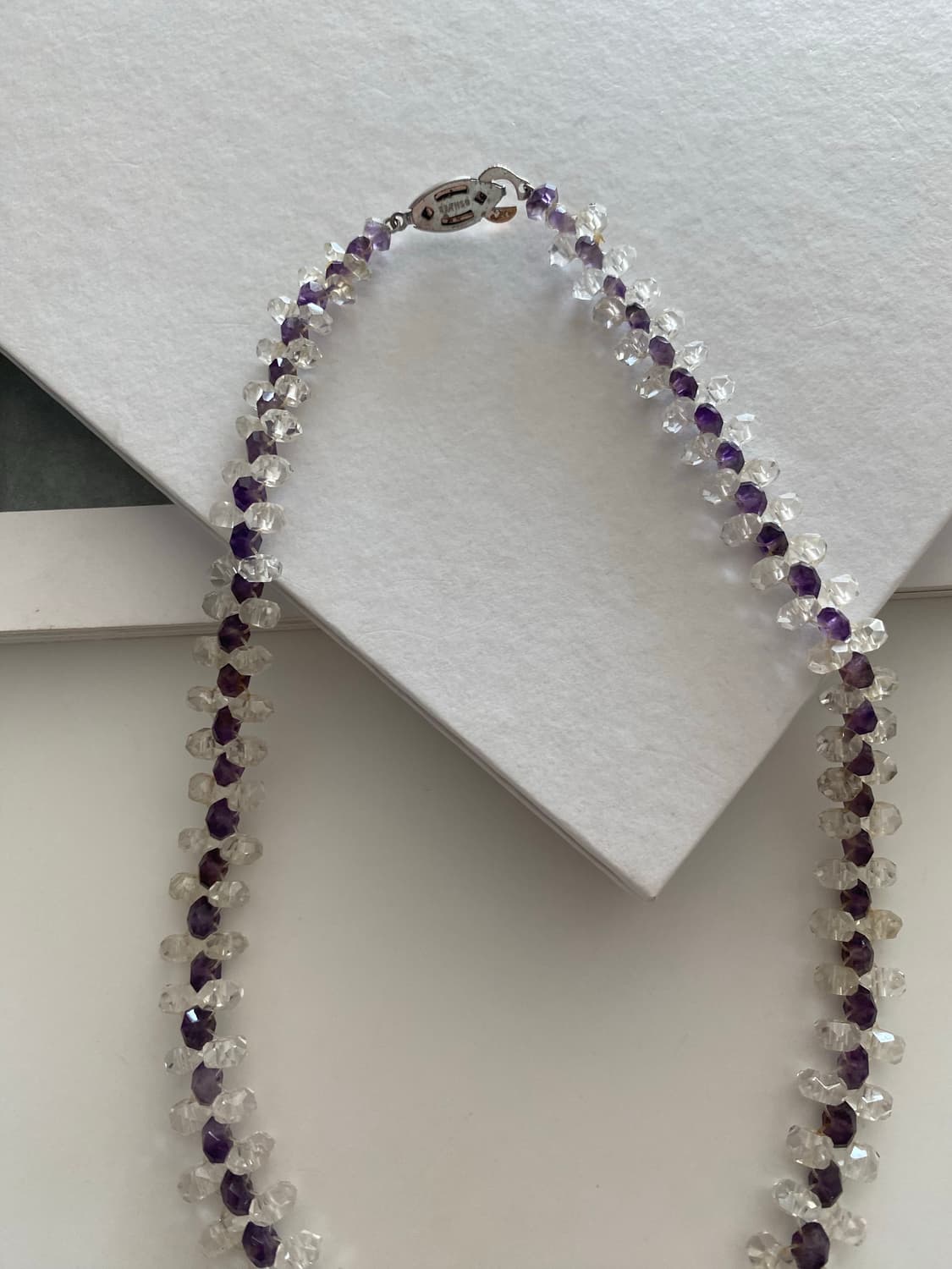 빈티지 퍼플 크리스탈 비즈 목걸이 상품이미지3