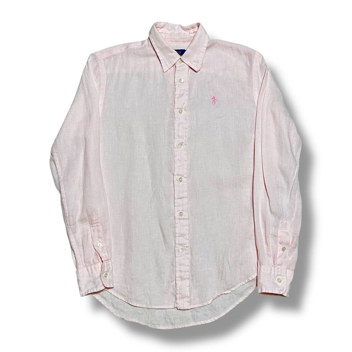 Polo Ralph Lauren 정품 QR인증 핑크 린넨 셔츠 상품이미지1