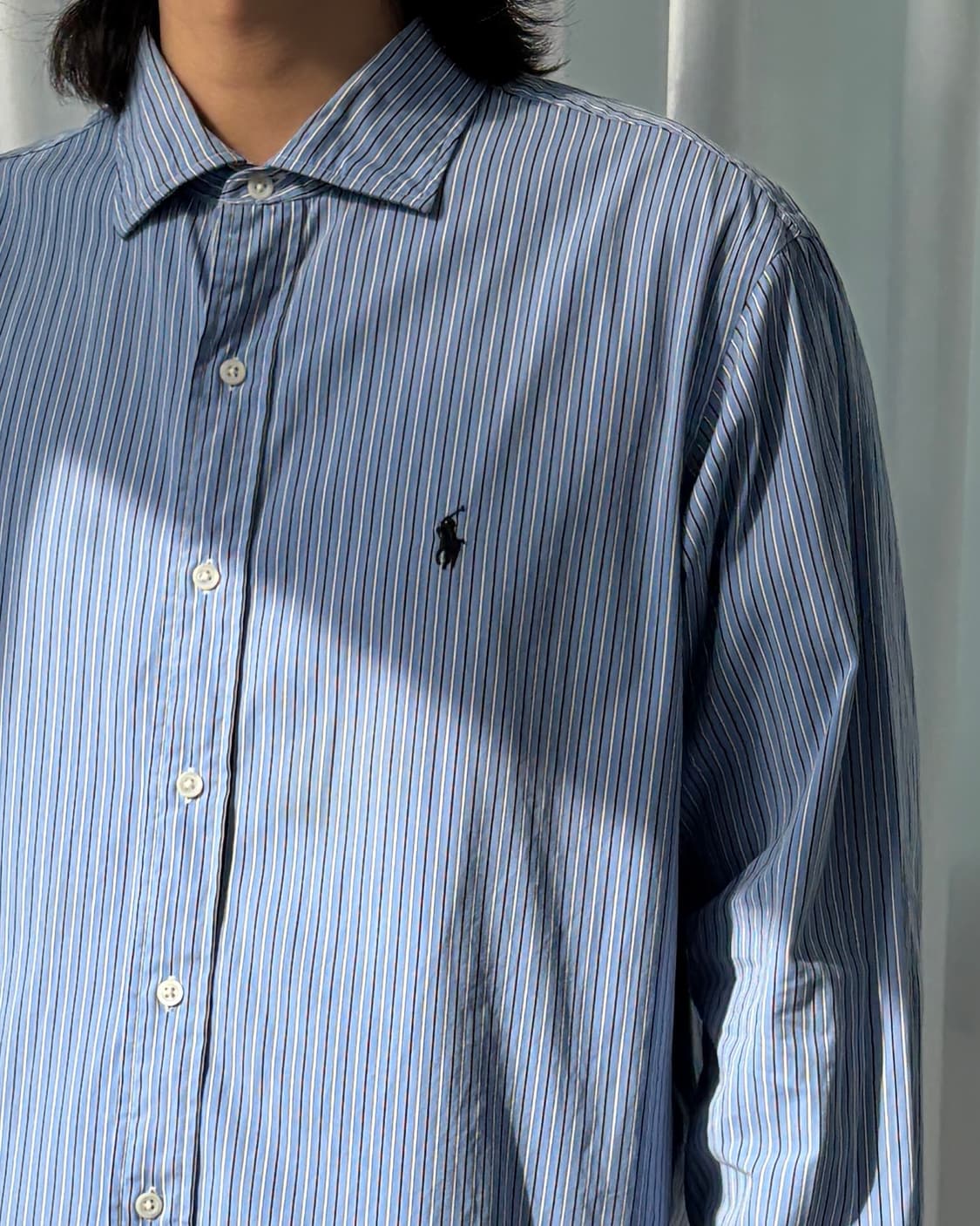 [XL]폴로 랄프로렌 커스텀핏 스트라이프 포플린 셔츠 상품이미지2