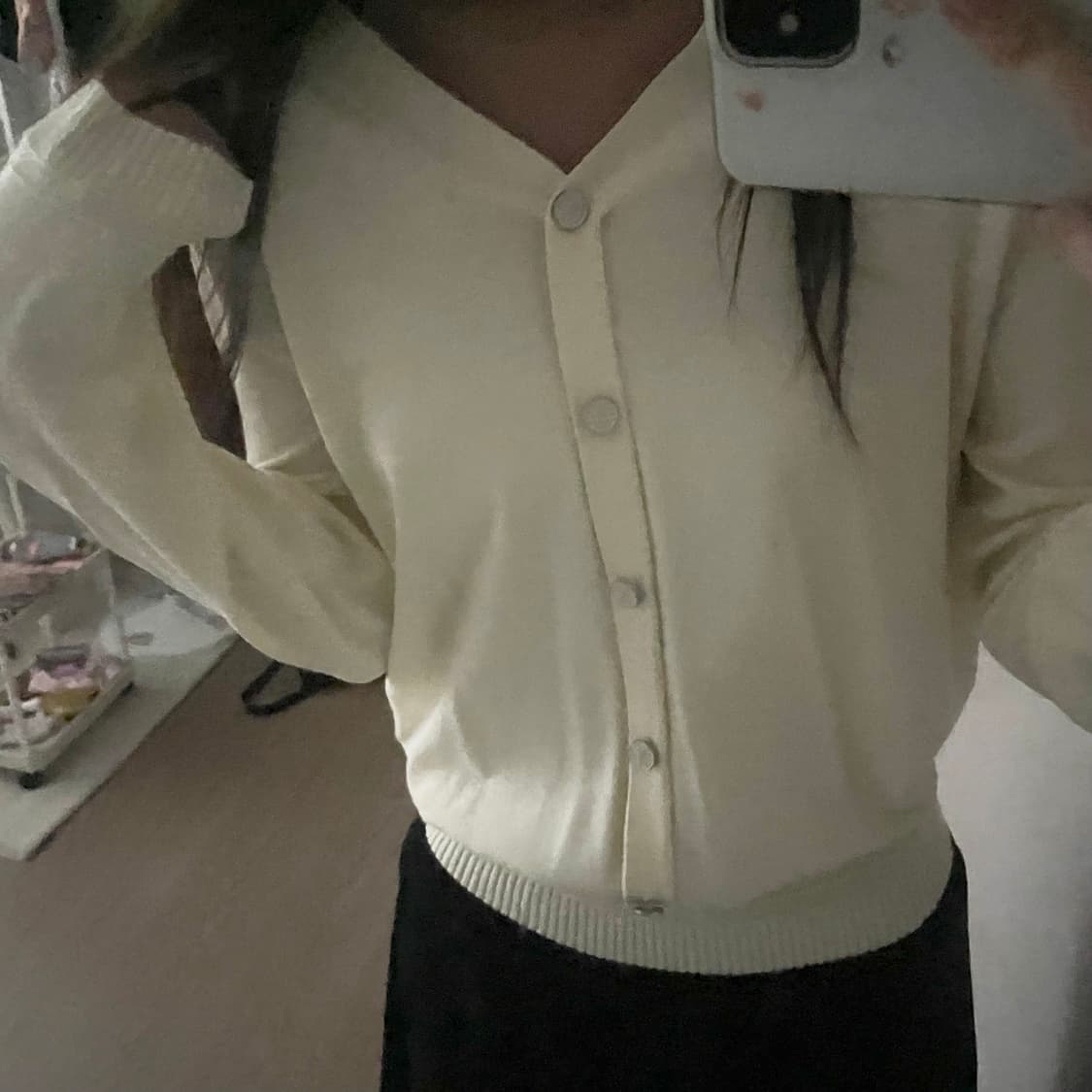 아이보리 니트 가디건 상품이미지1