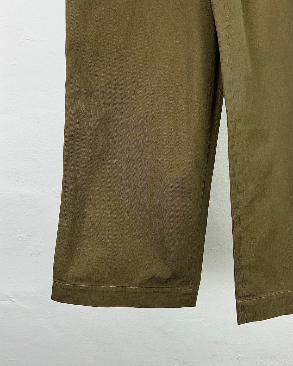 45 알피엠 다크 올리브 와이드 치노 코튼 팬츠 상품이미지4