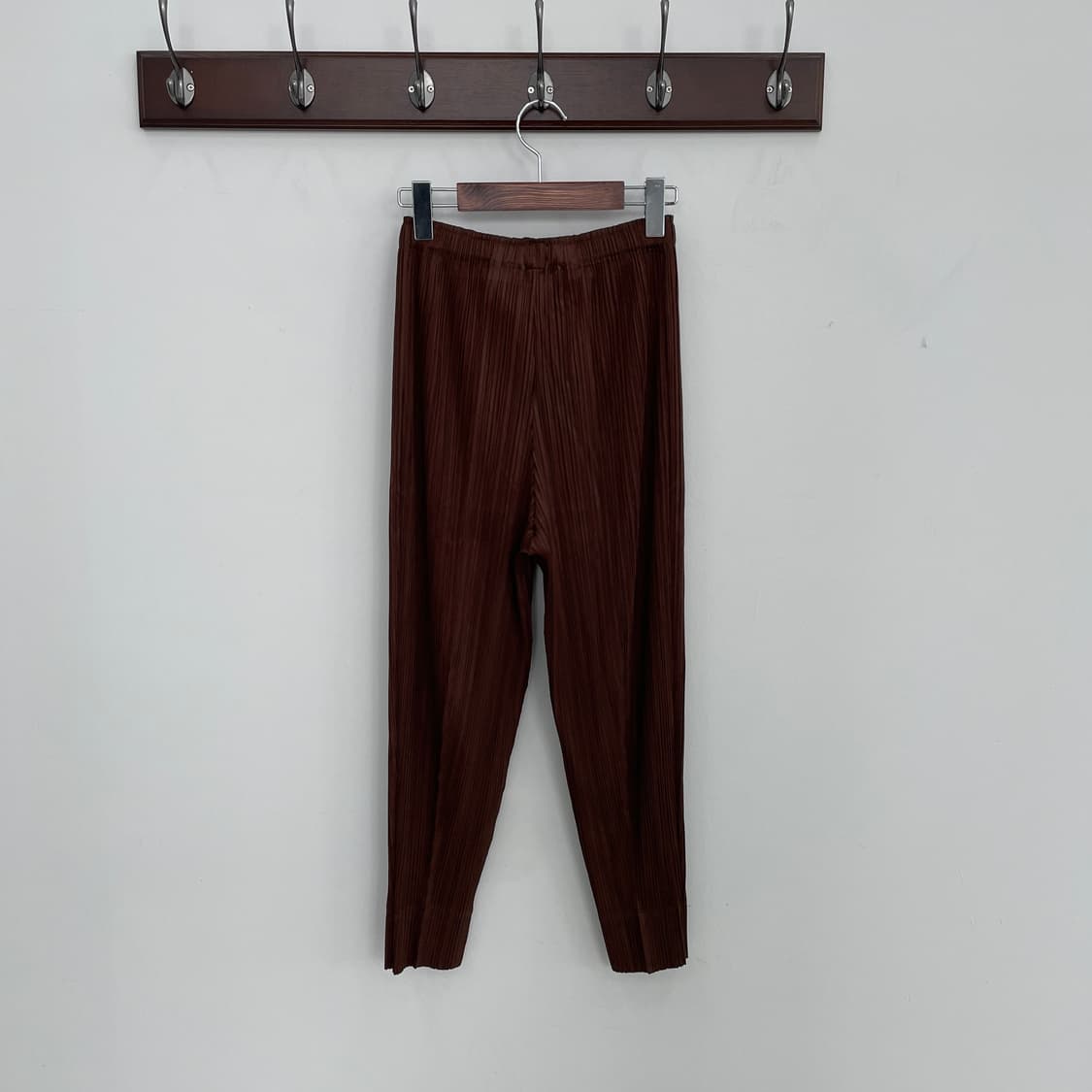 23년식 플리츠플리즈 브라운 팬츠 상품이미지2