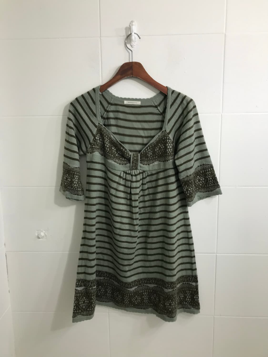 엑시즈팜 카키브라운 하구미 모리걸 겨울야상 코디세트 상품이미지5