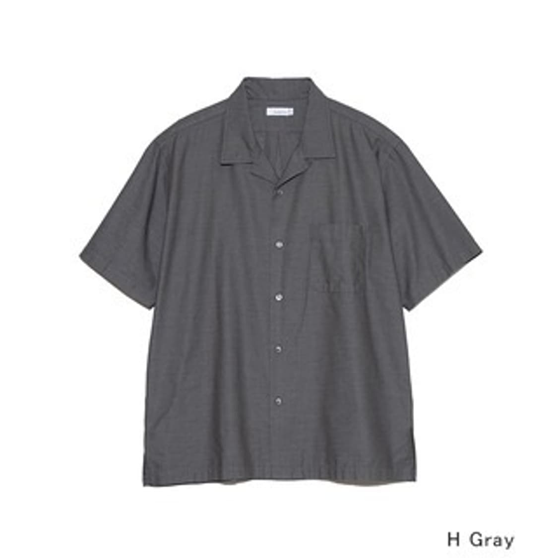 [M][100] 나나미카 오픈카라 파나마 숏슬리브 셔츠 헤더 그레이 상품이미지10