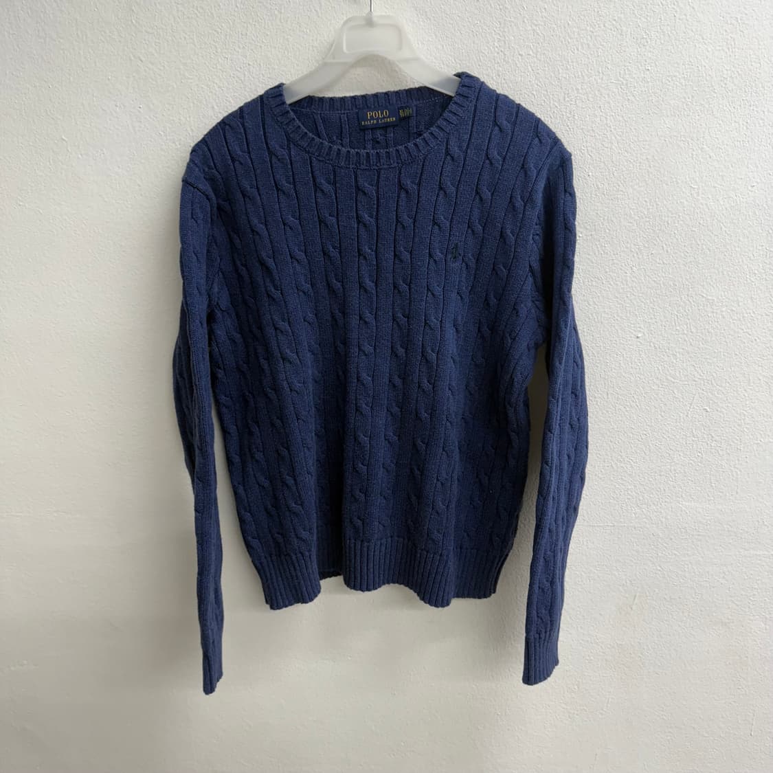 폴로 랄프로렌 네이비 케이블 꽈배기 니트 (XL) 상품이미지2