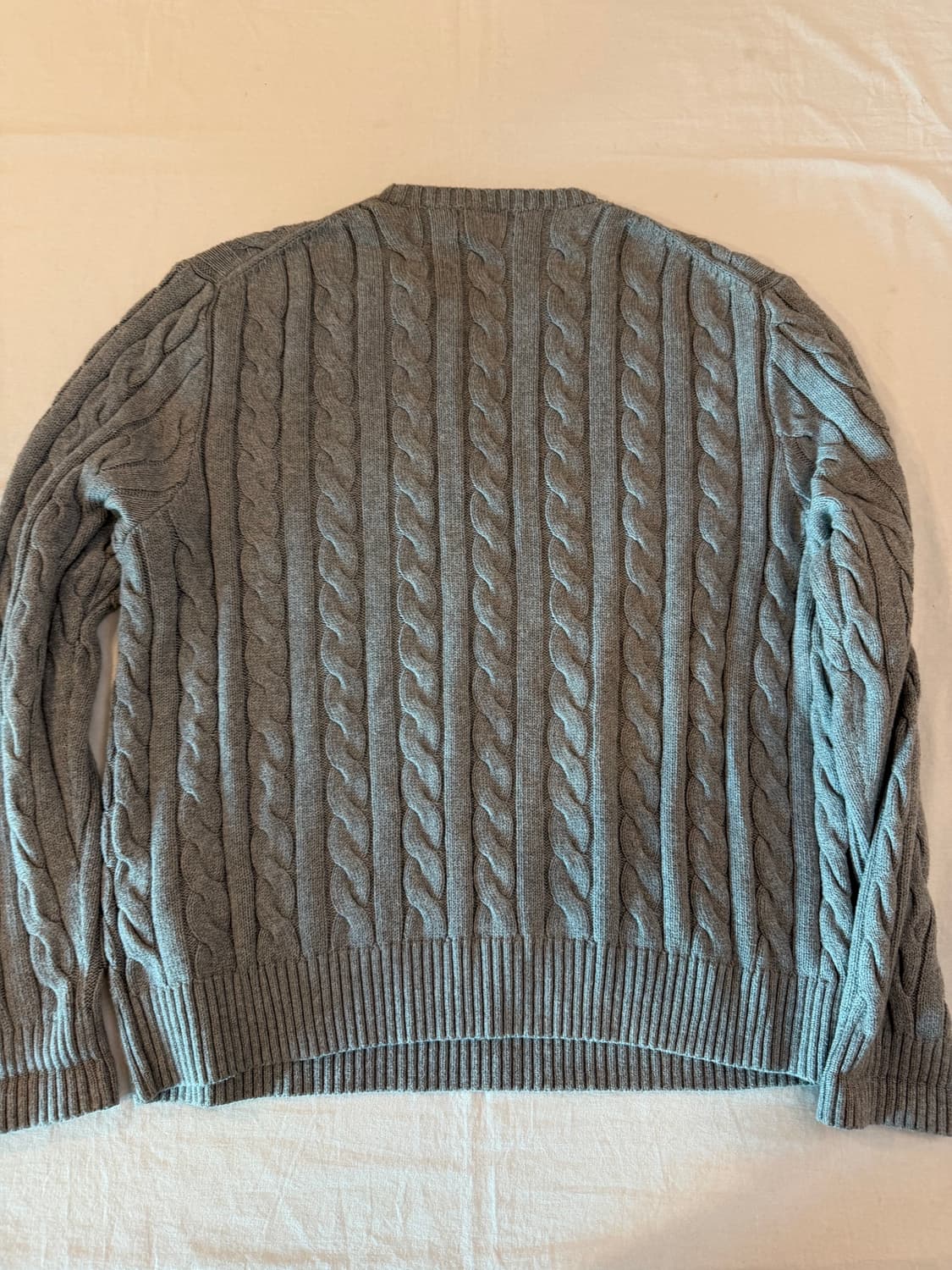 큐알택) 폴로 랄프로렌 꽈배기 케이블 니트 그레이 상품이미지3