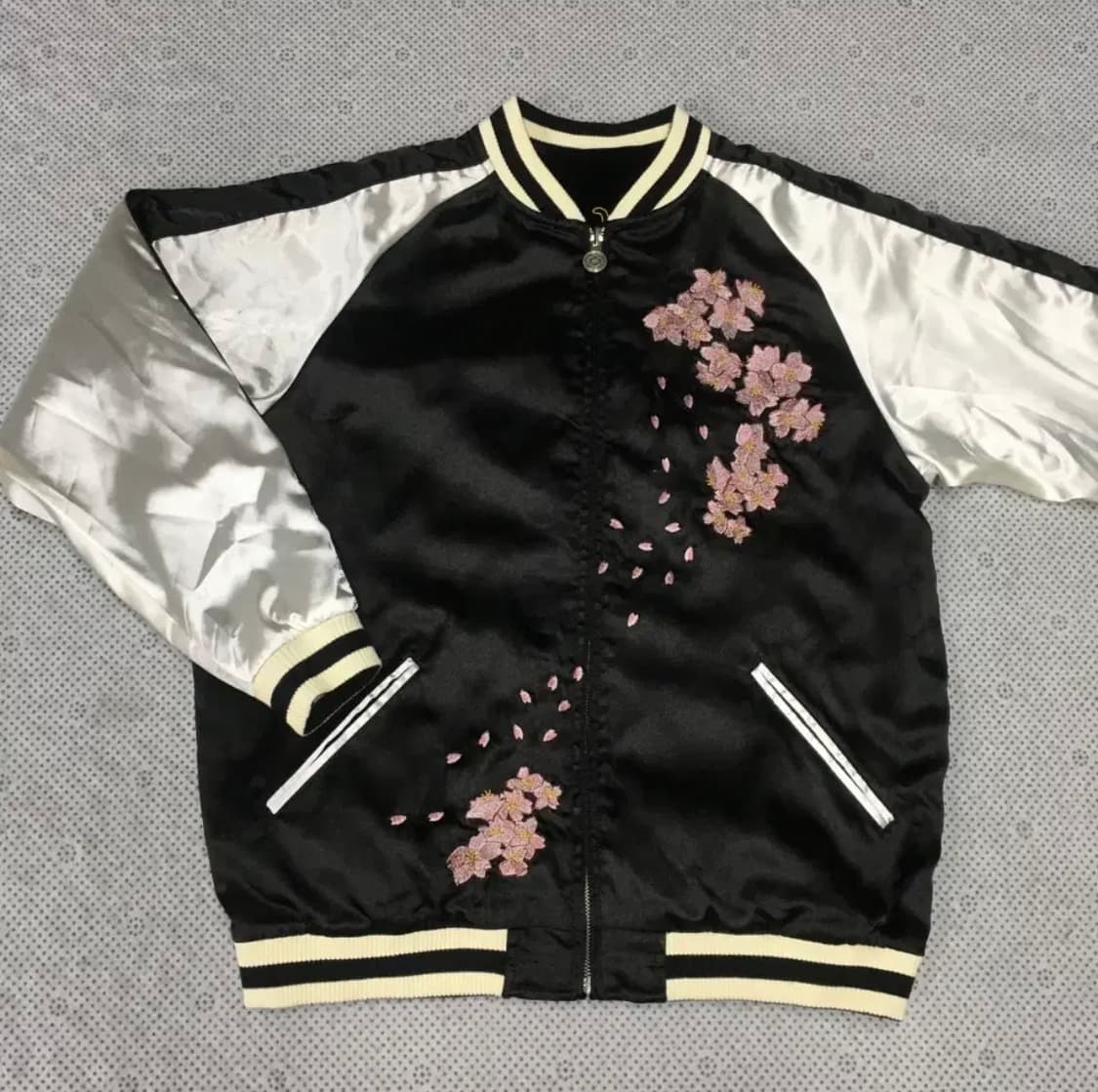 아카자루 리버시블 세틴 벨벳 스카쟌 상품이미지1