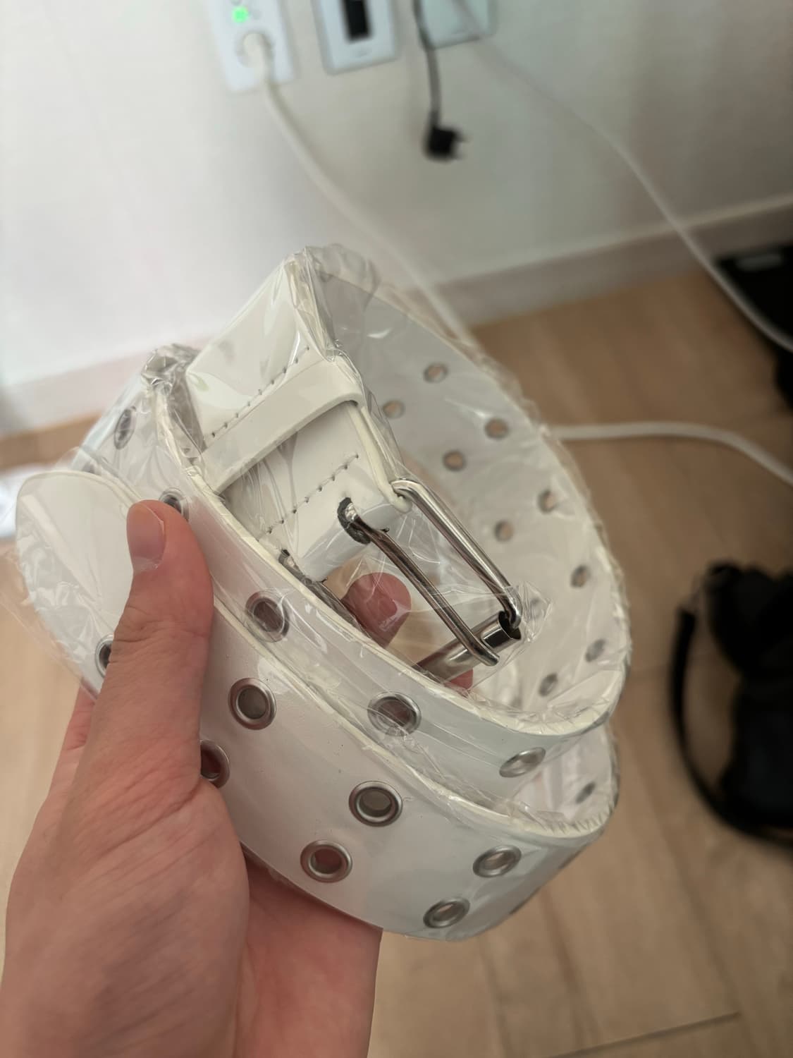 흰색 스터드 벨트 상품이미지2