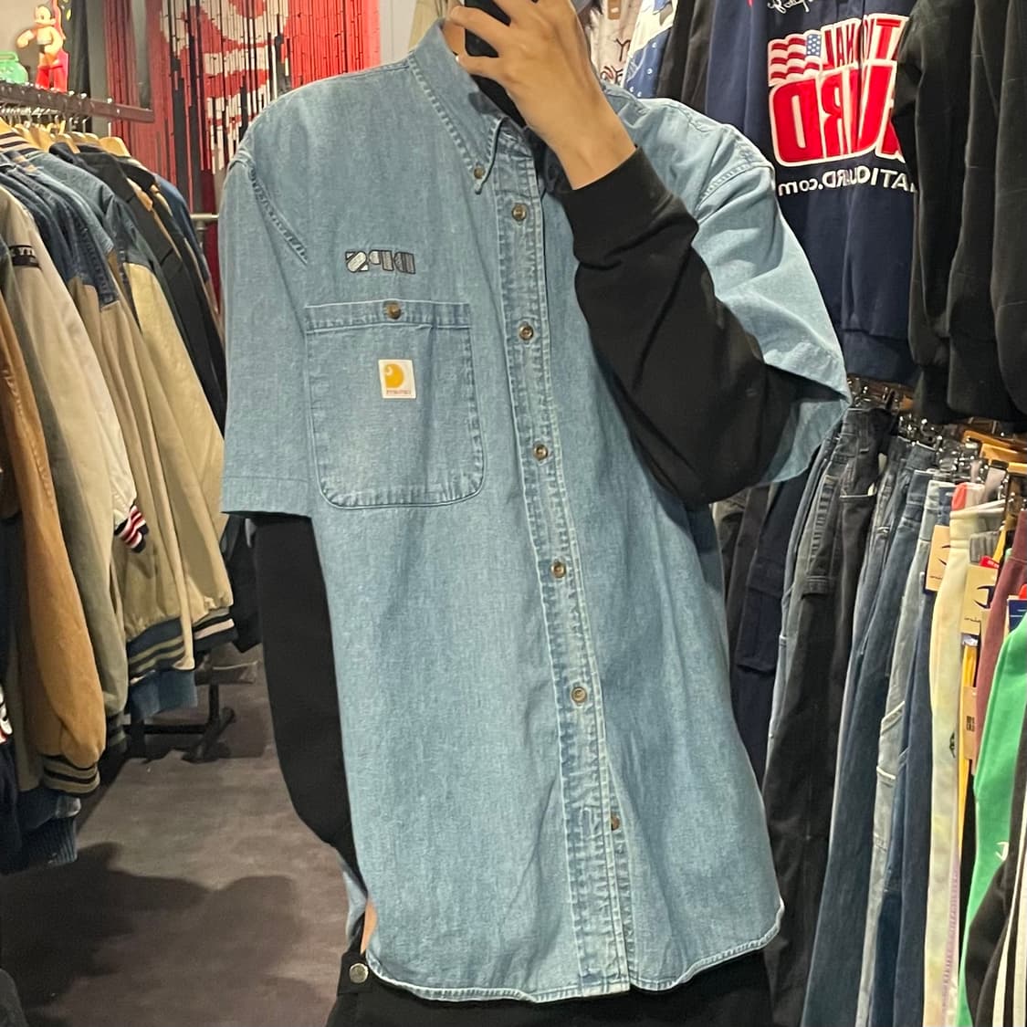 [IM] carhartt 칼하트 데님 반팔셔츠 상품이미지4