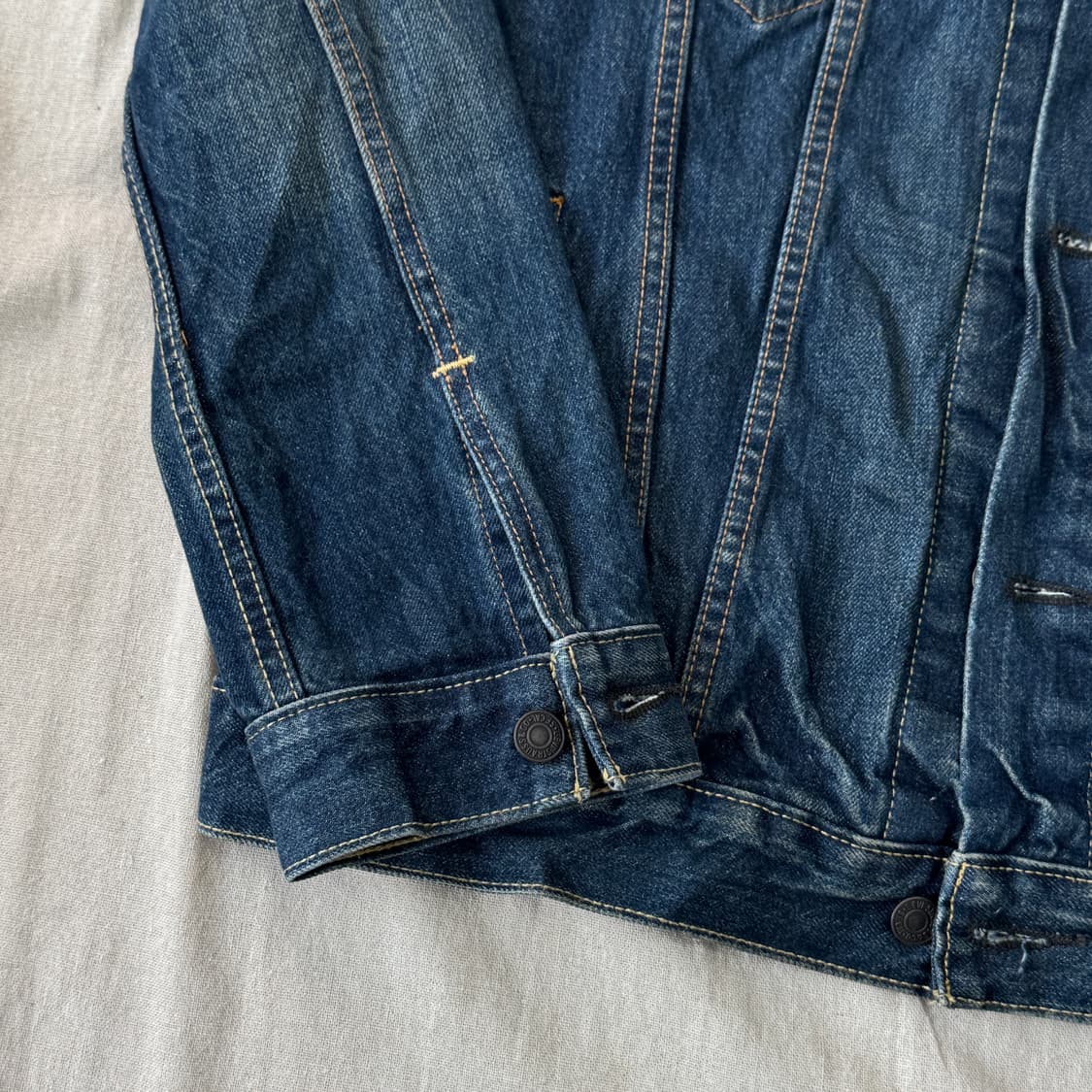 리바이스 진청 스톤워싱 데님자켓 L 상품이미지3