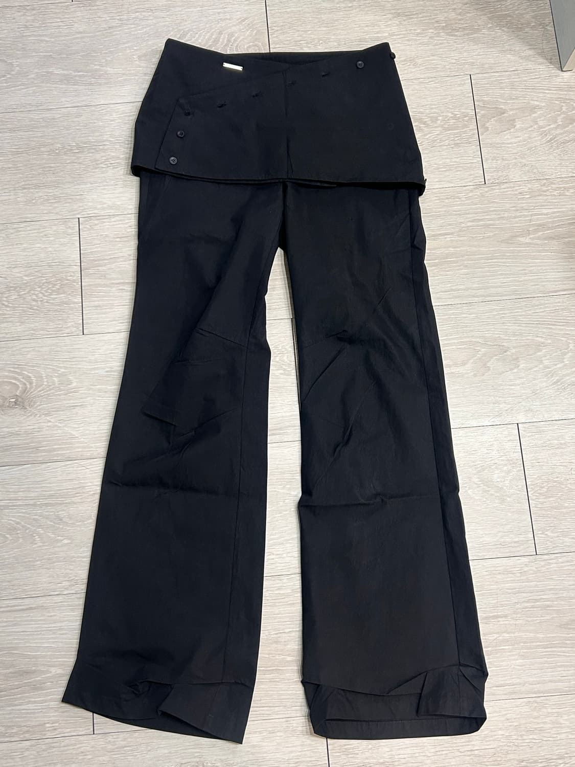 미세키서울 Layered button wrap skirt pants 상품이미지5