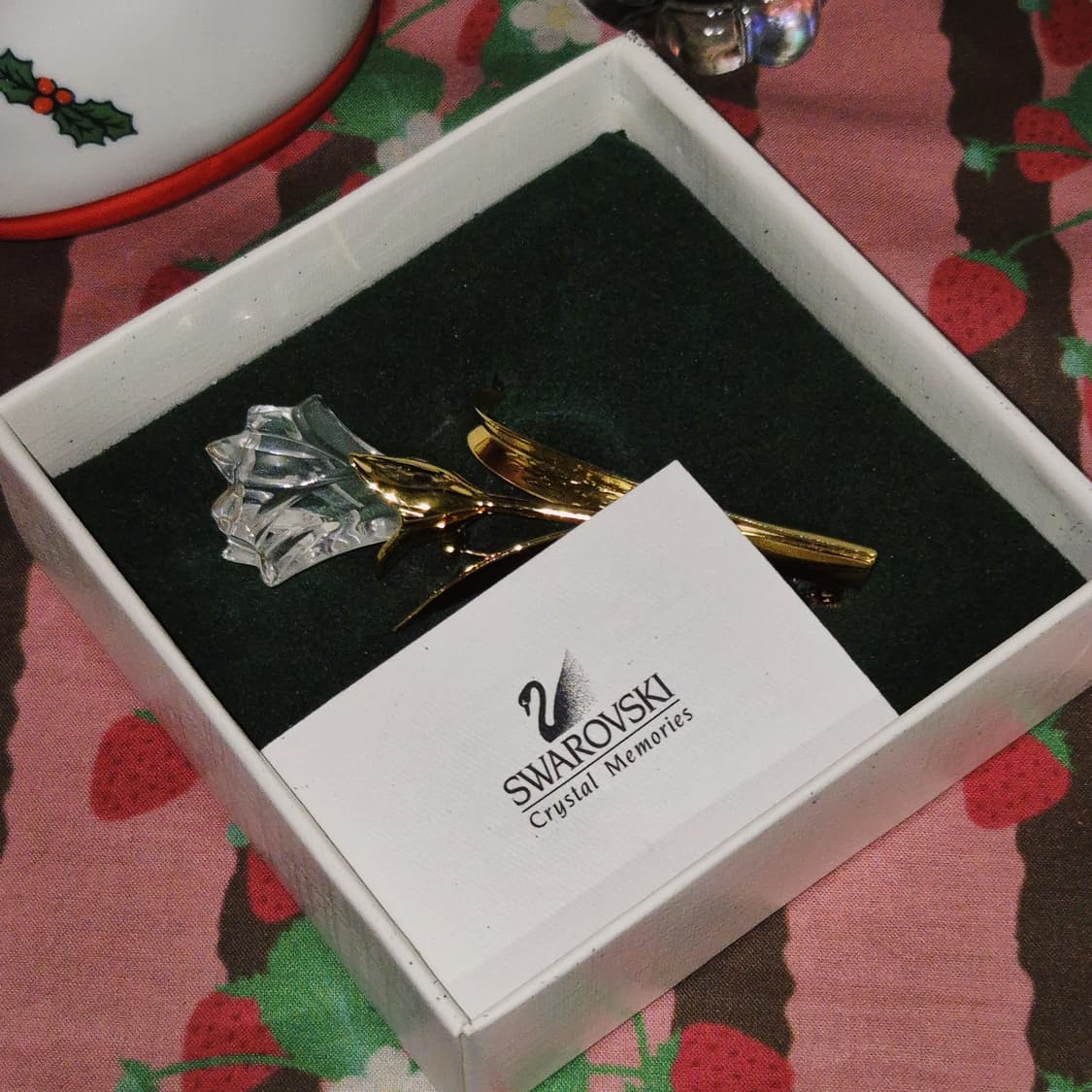 90s 스와로브스키 크리스탈 백합 송이 빅 브로치 상품이미지7