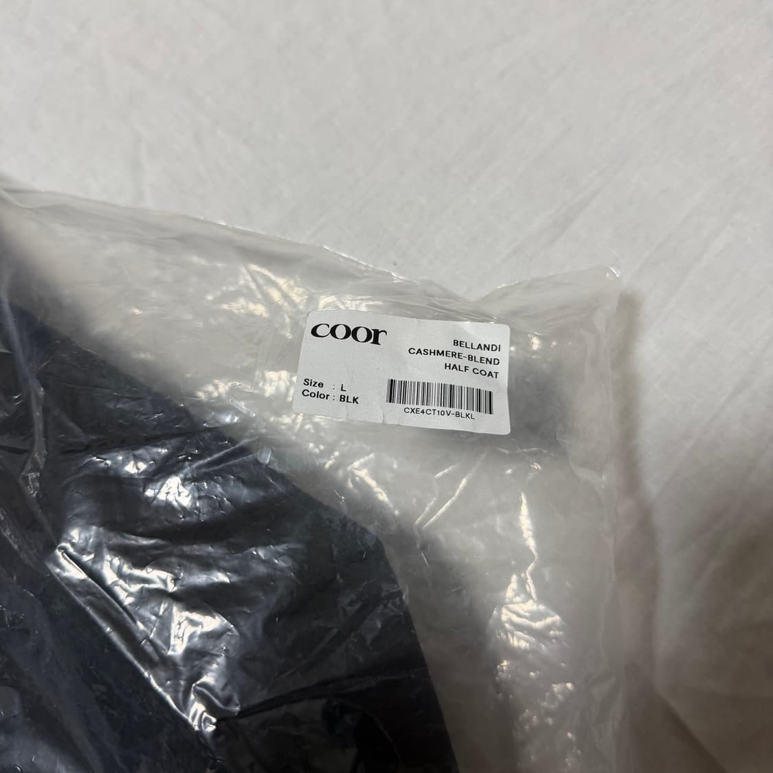쿠어 벨란디 캐시미어 블렌드 하프 코트 (블랙/L) 상품이미지3