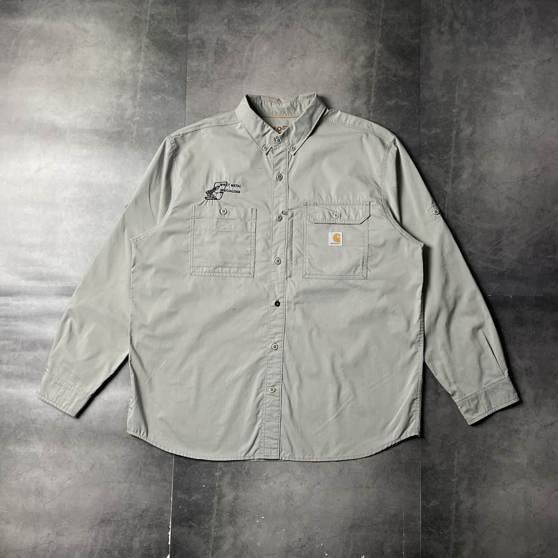 CARHARTT 칼하트 빈티지 그레이 플랩포켓 워크 셔츠 A00892 상품이미지1