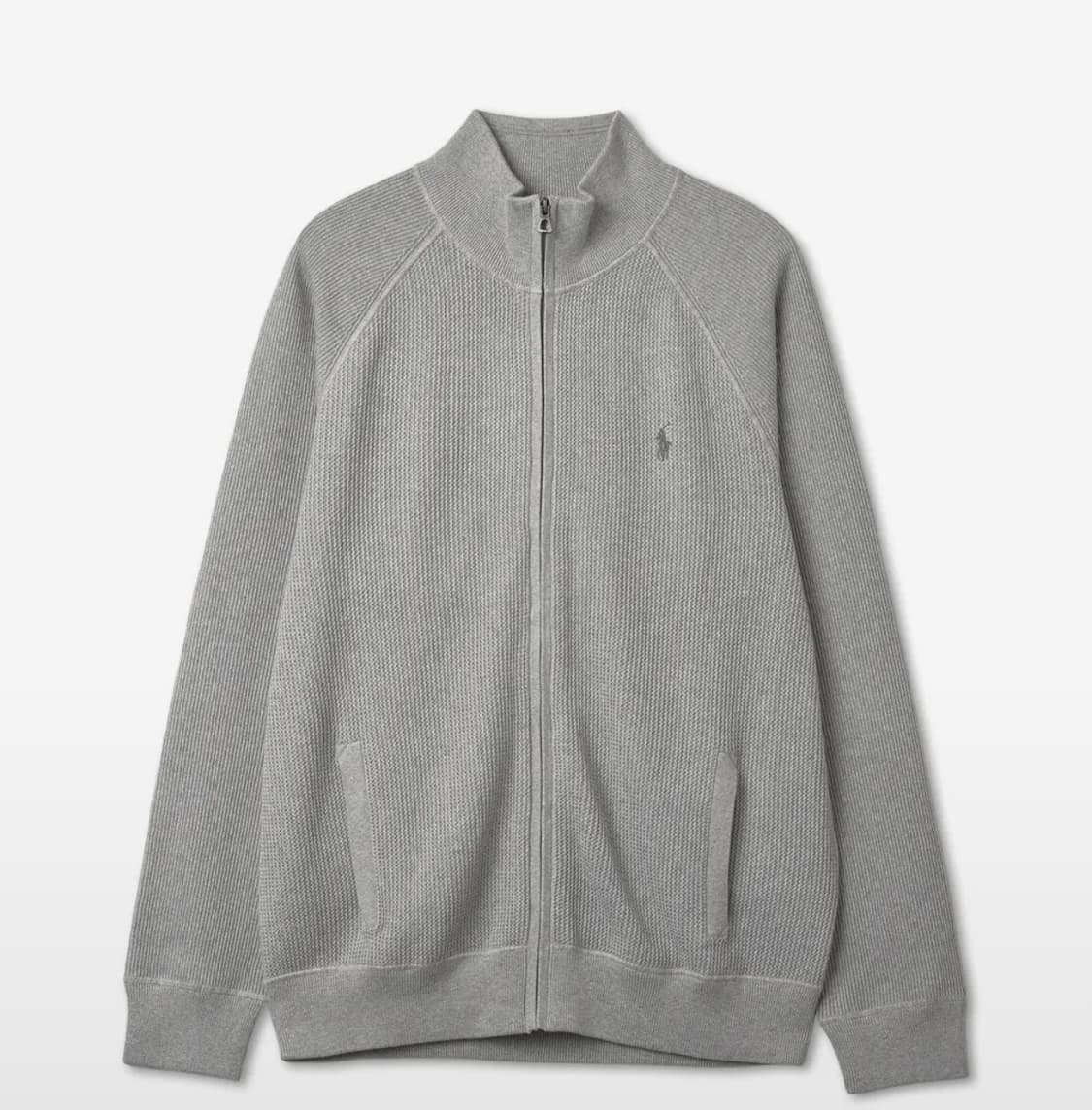 폴로 풀지퍼 코튼 스웨터 그레이 s 상품이미지1