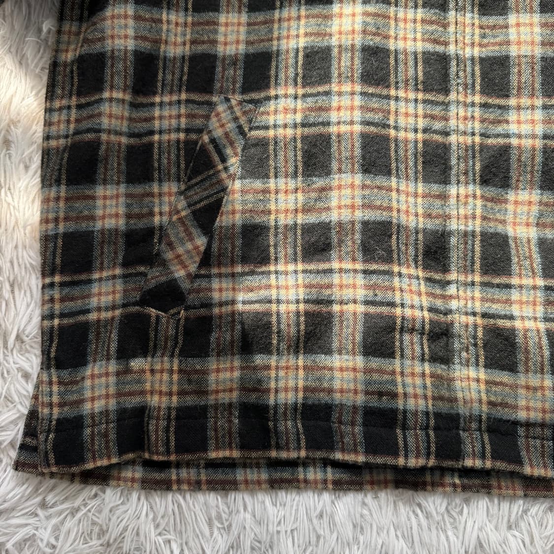 CONVERSE 일본빈티지 노드 체크 집업 체크 블루종 컨버스 겨울 자켓 상품이미지6