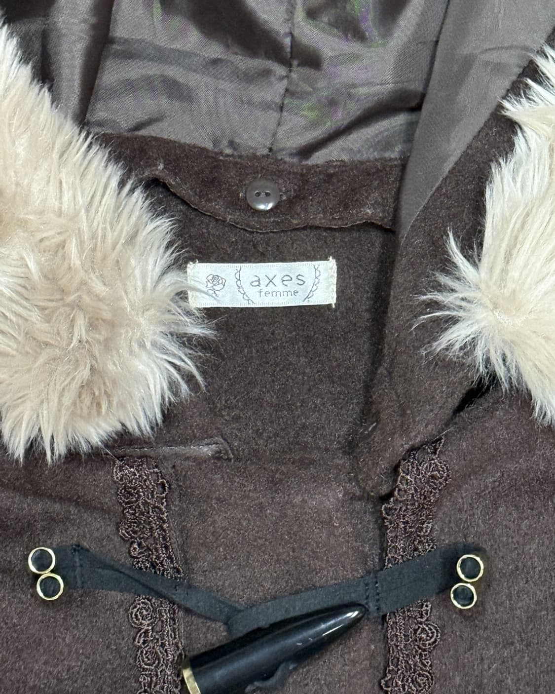 axes femme 라떼갸루 퍼 떡볶이 코트 상품이미지2