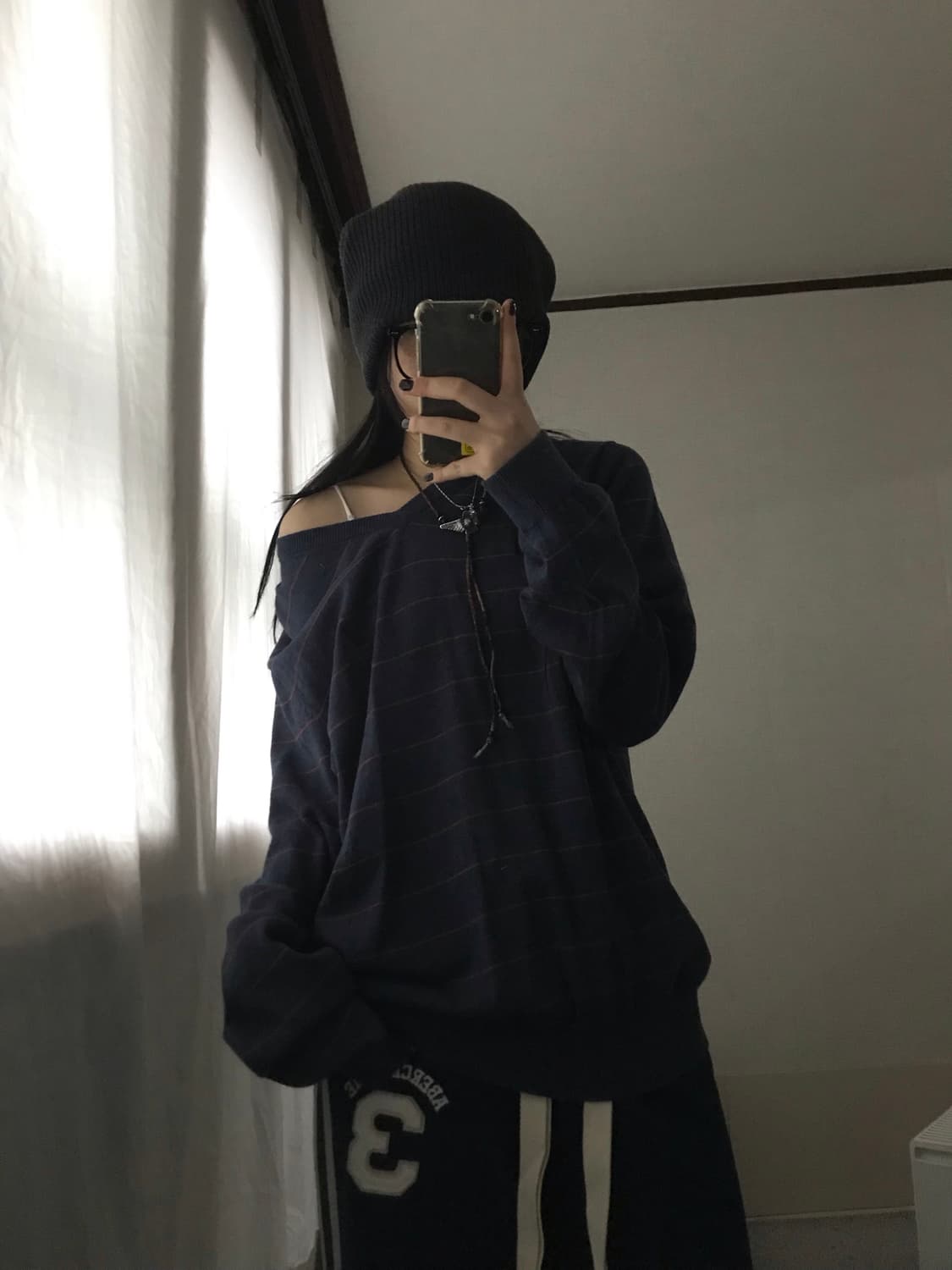 노티카 스트라이프 루즈핏 니트 상품이미지3