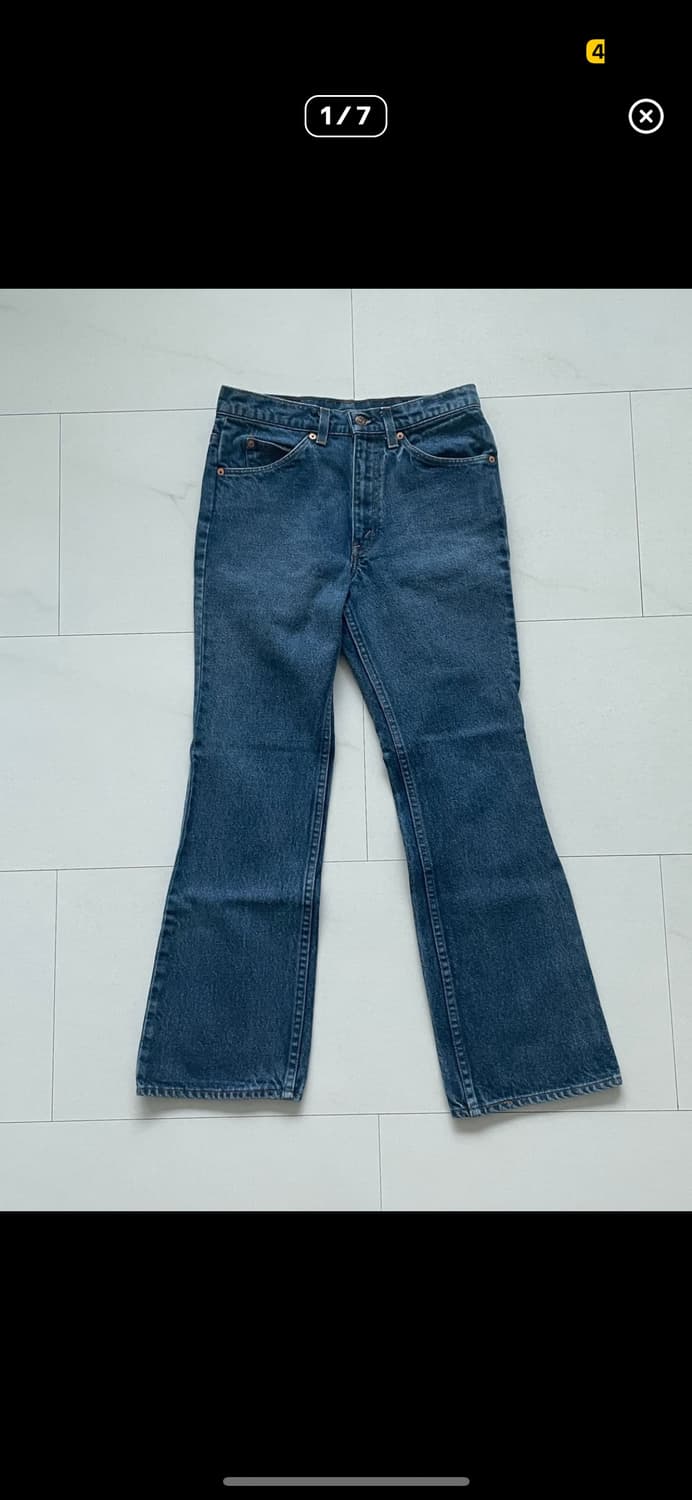 80s 빈티지 리바이스 517 오렌지탭 (진청) 상품이미지1