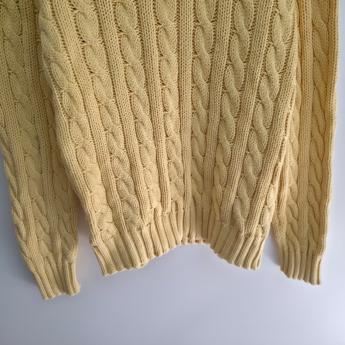 [L] 폴로 랄프로렌 옐로우 케이블 니트 상품이미지3