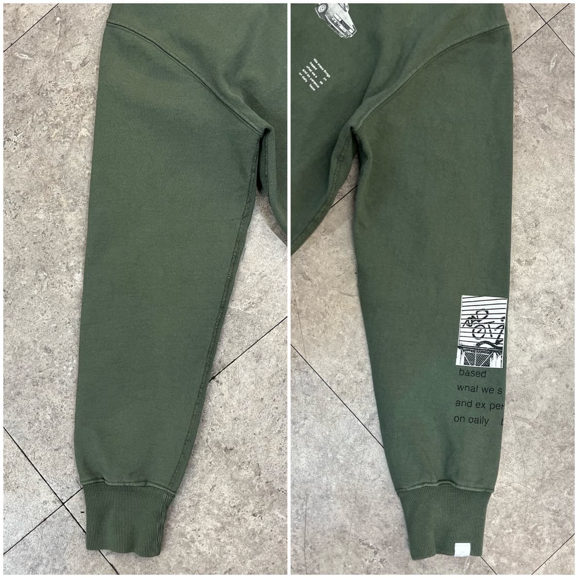 디스이즈네버뎃 OVER DYED BOXER 후드 카키 S #csz3338 상품이미지7