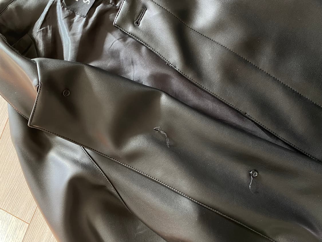 레더 롱 트렌치코트 상품이미지6