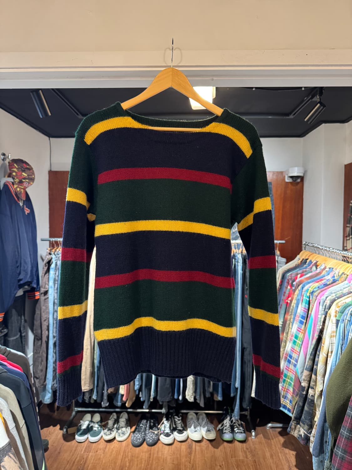 폴로랄프로렌 스트라이프 헤비 울니트 M 상품이미지1