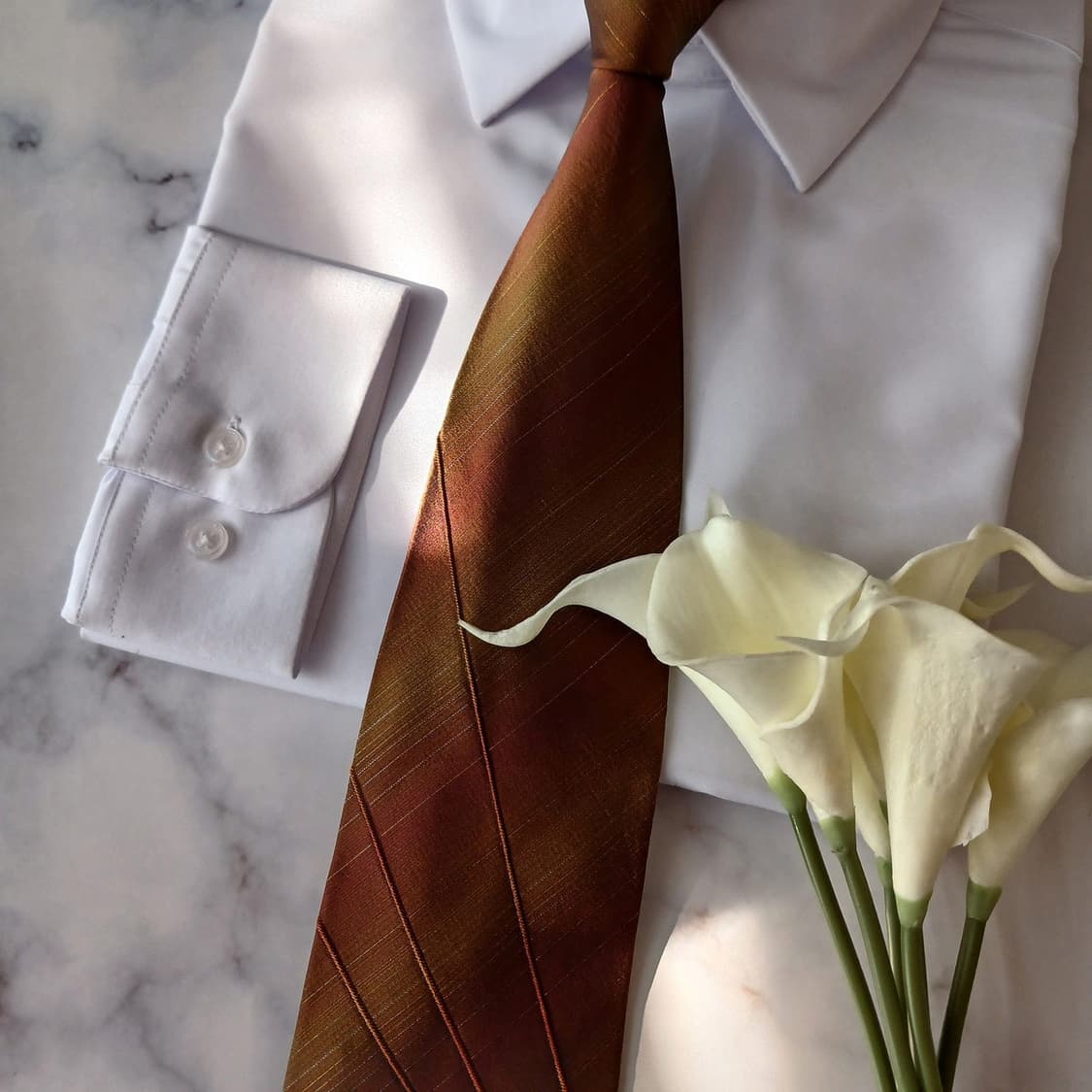 니나리치 실크 브라운 스트라이프 넥타이 9.4cm A등급 A18974
 상품이미지5