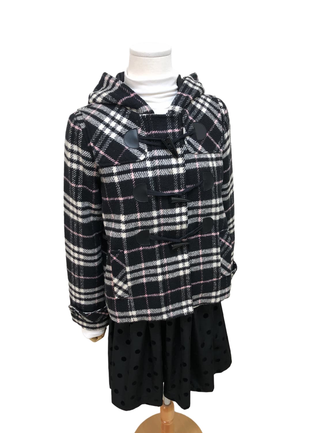 체크 더플 코트 상품이미지5