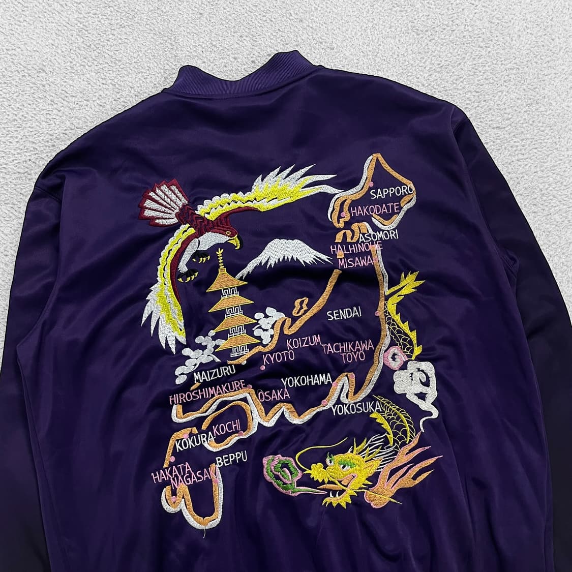 재패니즈 jpn 빈티지 수베니어 스카잔 져지 퍼플 상품이미지4