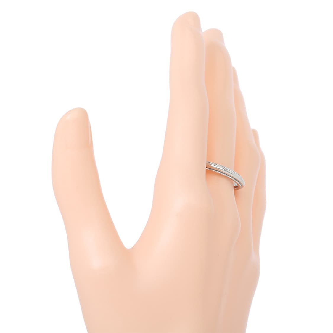티파니 투게더 밀그레인 밴드링 플래티늄 반지 3MM 10호 상품이미지5