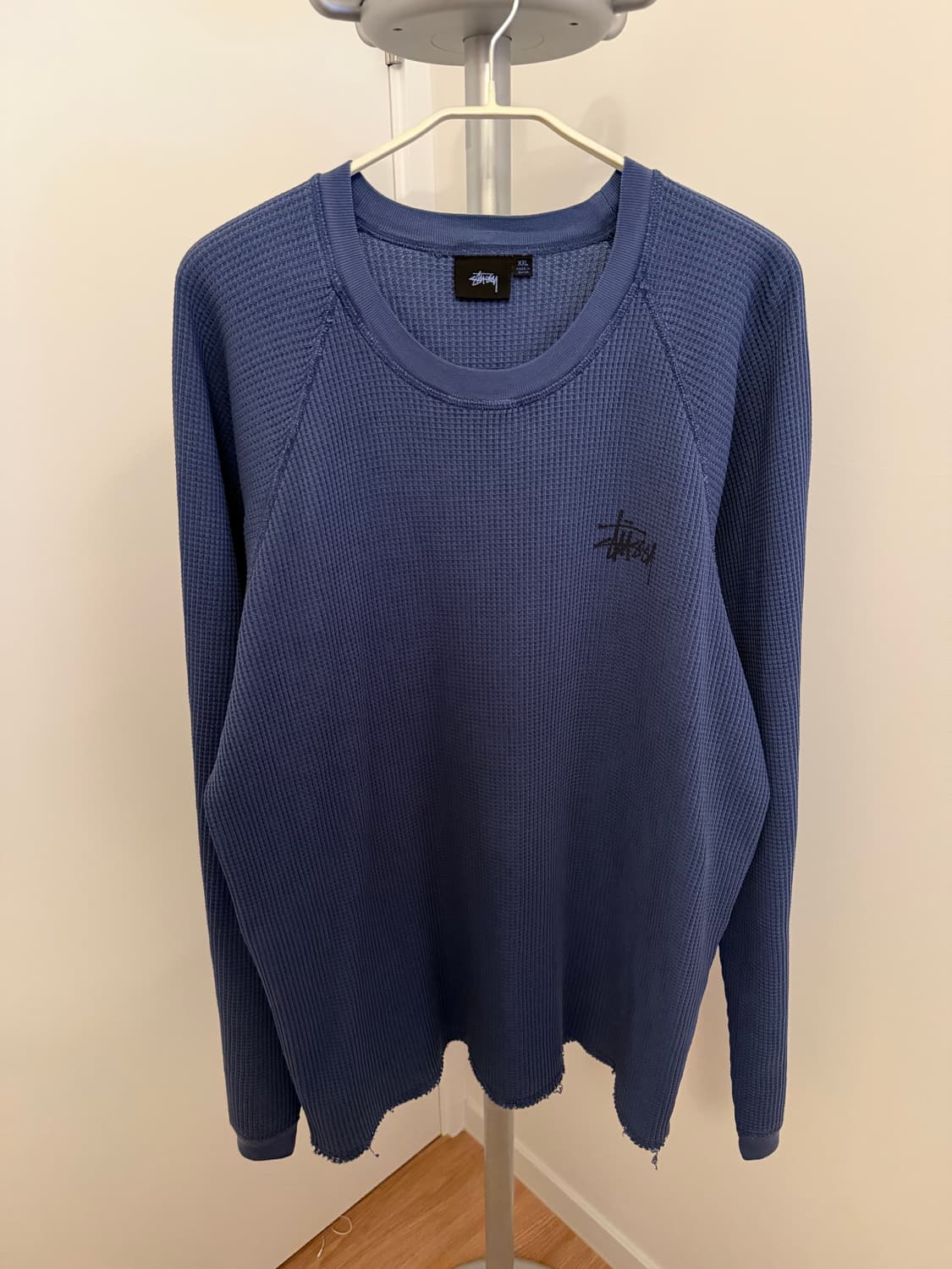 (xxl) 스투시 래글런 써멀 롱슬리브 크루 블루 상품이미지1