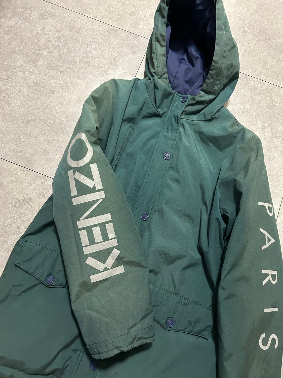 겐조  주니어  다크 그린컬러 빈티지  패딩 점퍼  14Y  상품이미지2