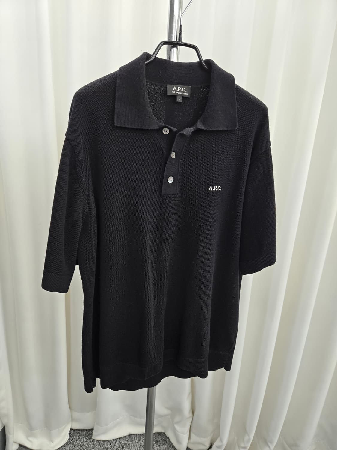 [L] 아페쎄 A.P.C 피케 카라티 블랙 상품이미지1
