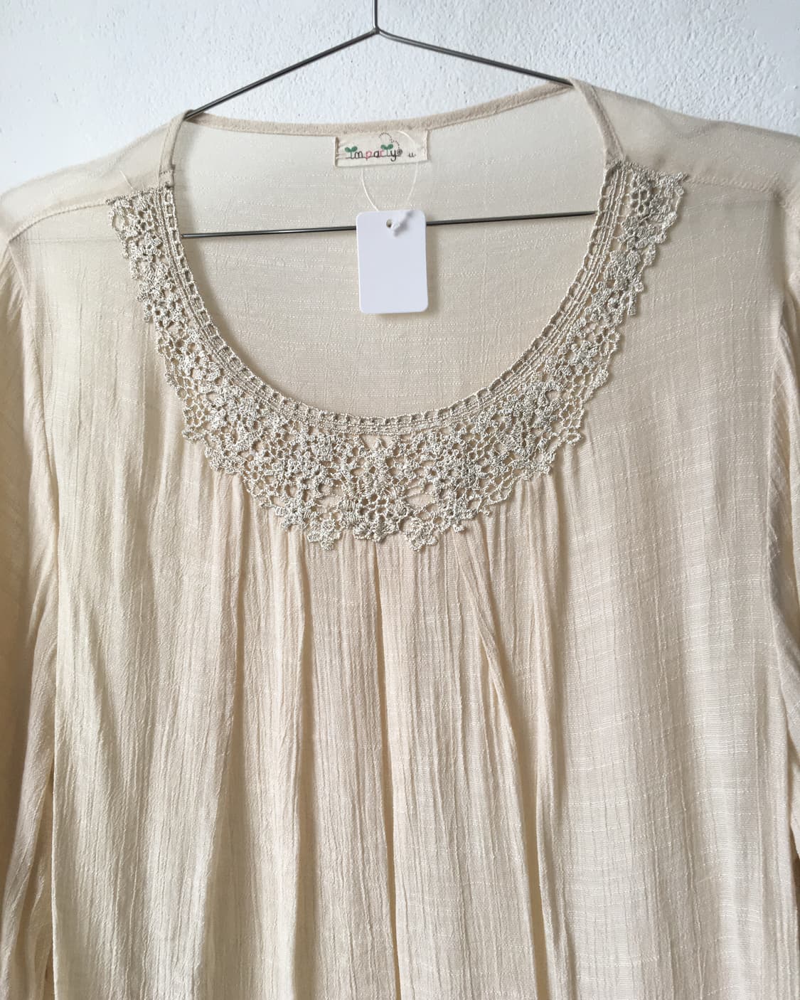 Crochet point unbalanced long blouse 상품이미지4