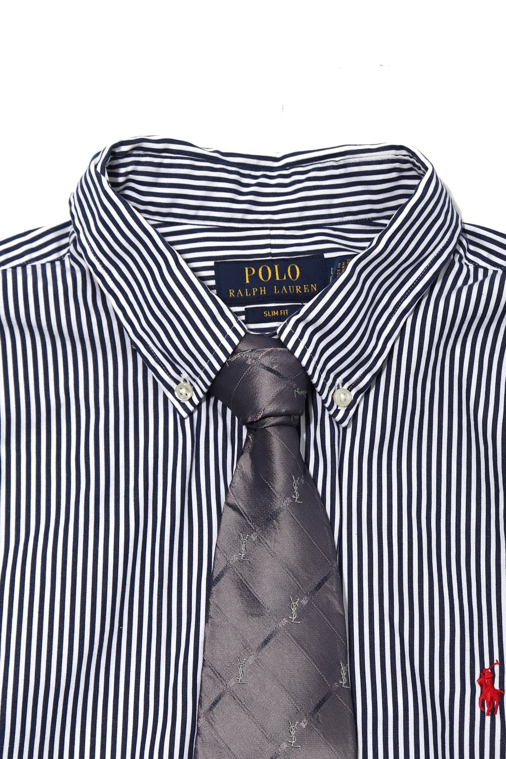 YSL 입생로랑 퍼플 실크 넥타이 상품이미지2