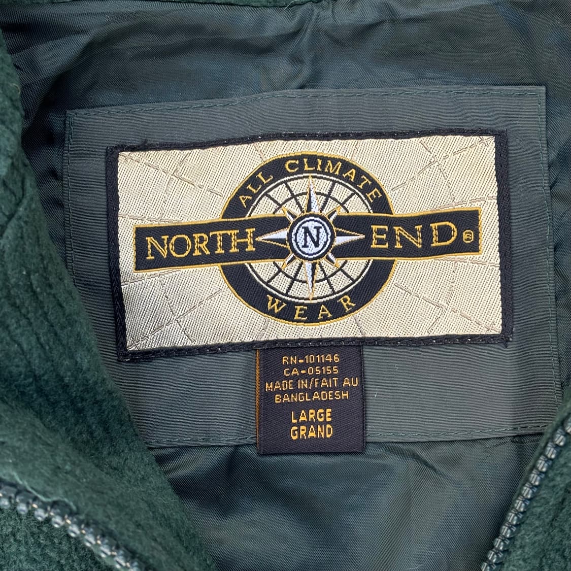 90’s North End 기모 플리스 자켓 그린 L 상품이미지5