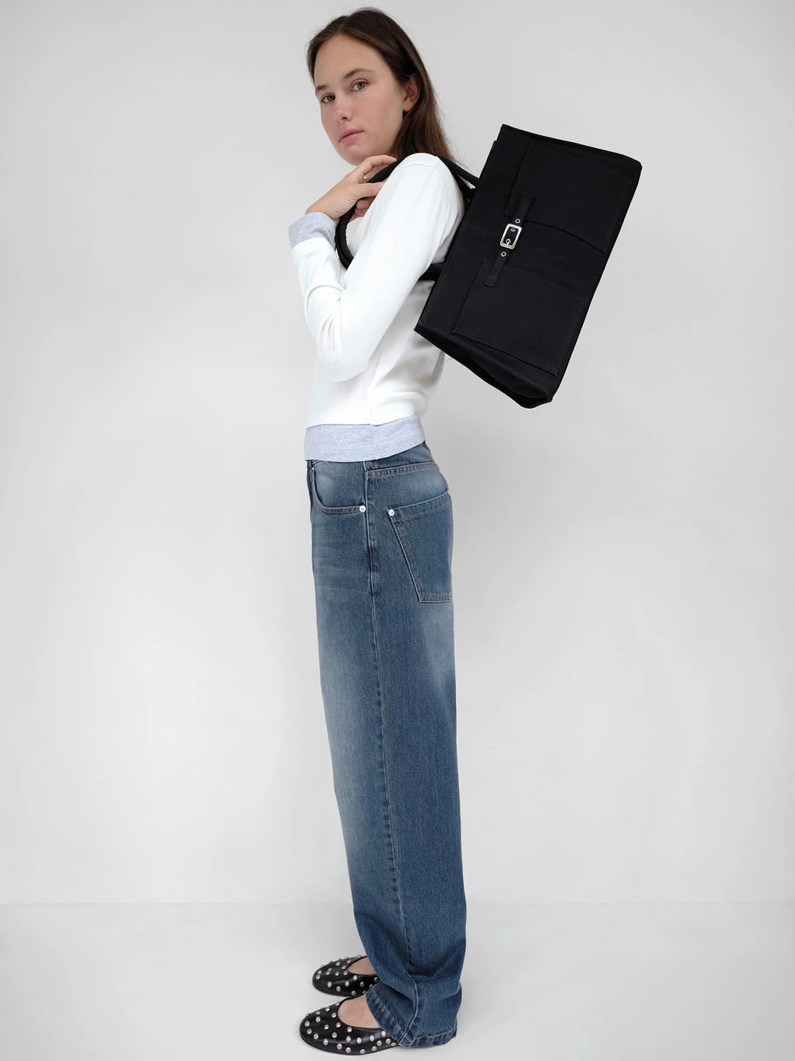 기마구아스 안나마리아 캔버스 백 / 블랙 상품이미지3