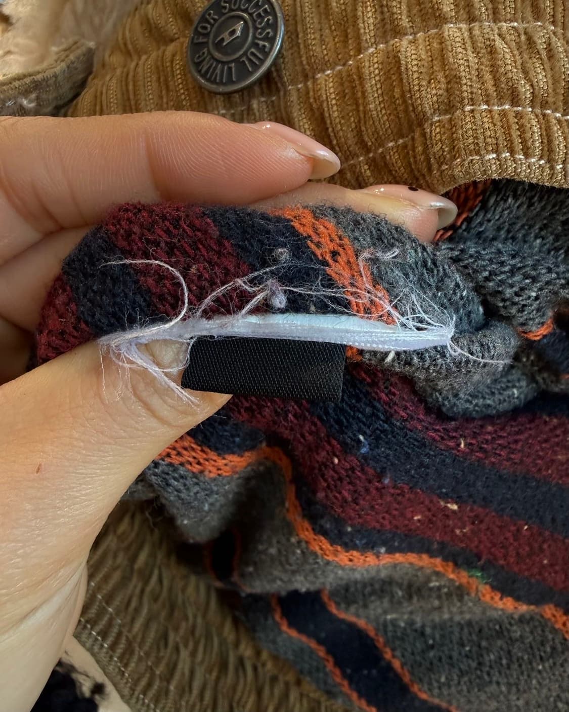 디젤 브라운 W-ARY 플리스 코듀로이 자켓 상품이미지9