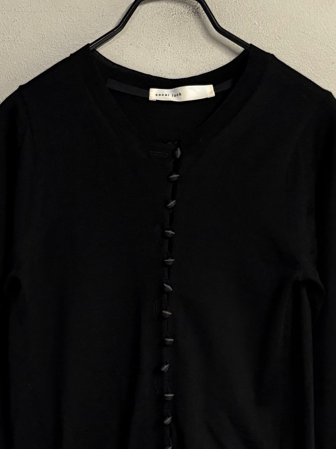 SACAI LUCK back pleats cardigan black 1  상품이미지3