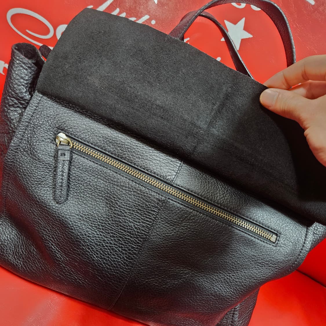 리틀파머스 엠보 레더 토트백 30 x 25 size 상품이미지3