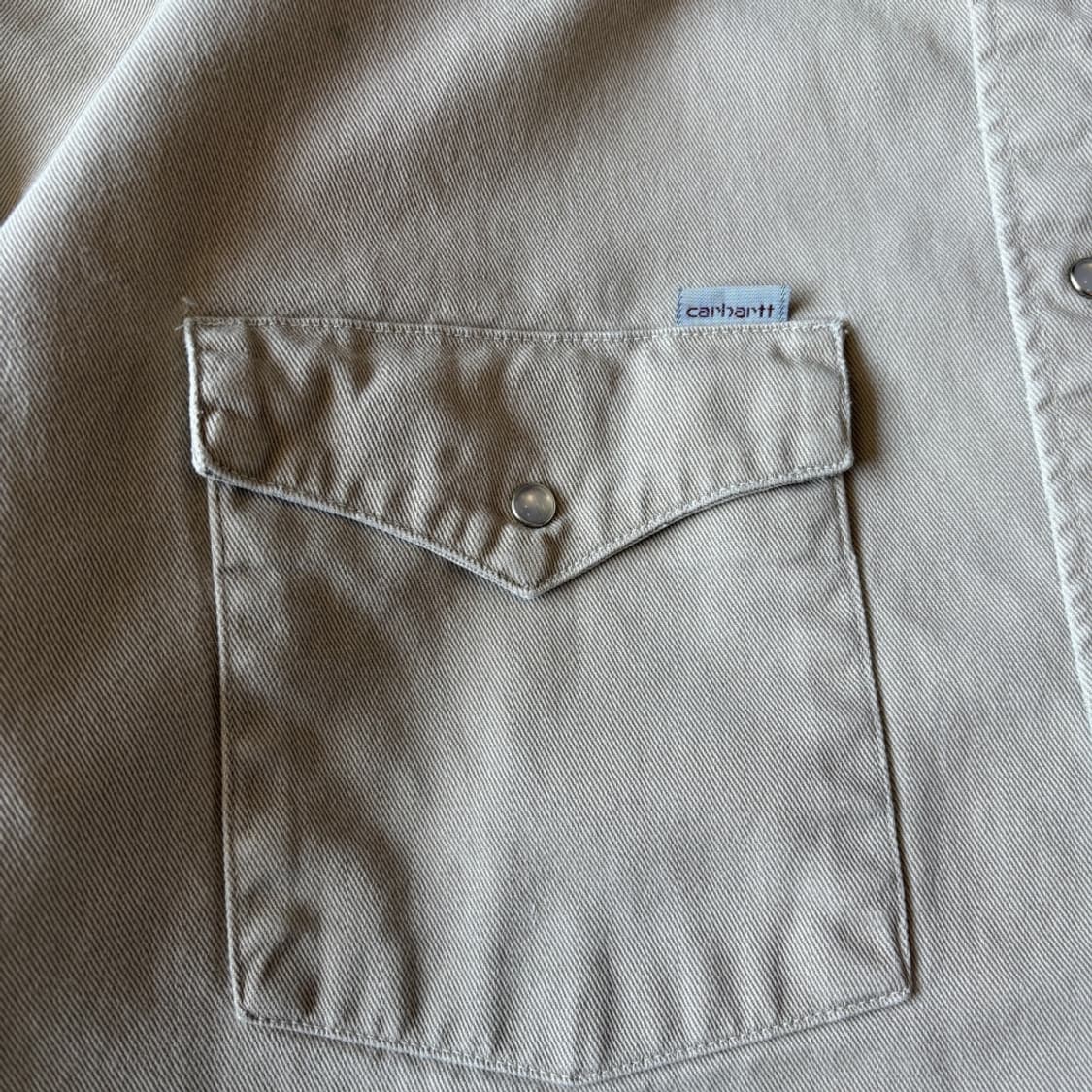 90년대 생산 칼하트 오리지널 베이지 웨스턴 셔츠  상품이미지3