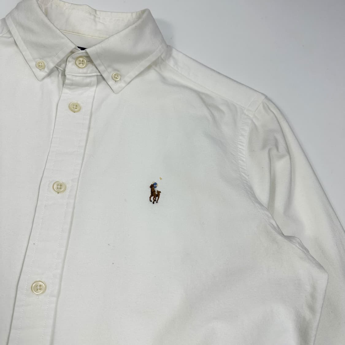 폴로 랄프로렌 포니 클래식 핏 화이트 셔츠 (M 여성추천) 상품이미지3