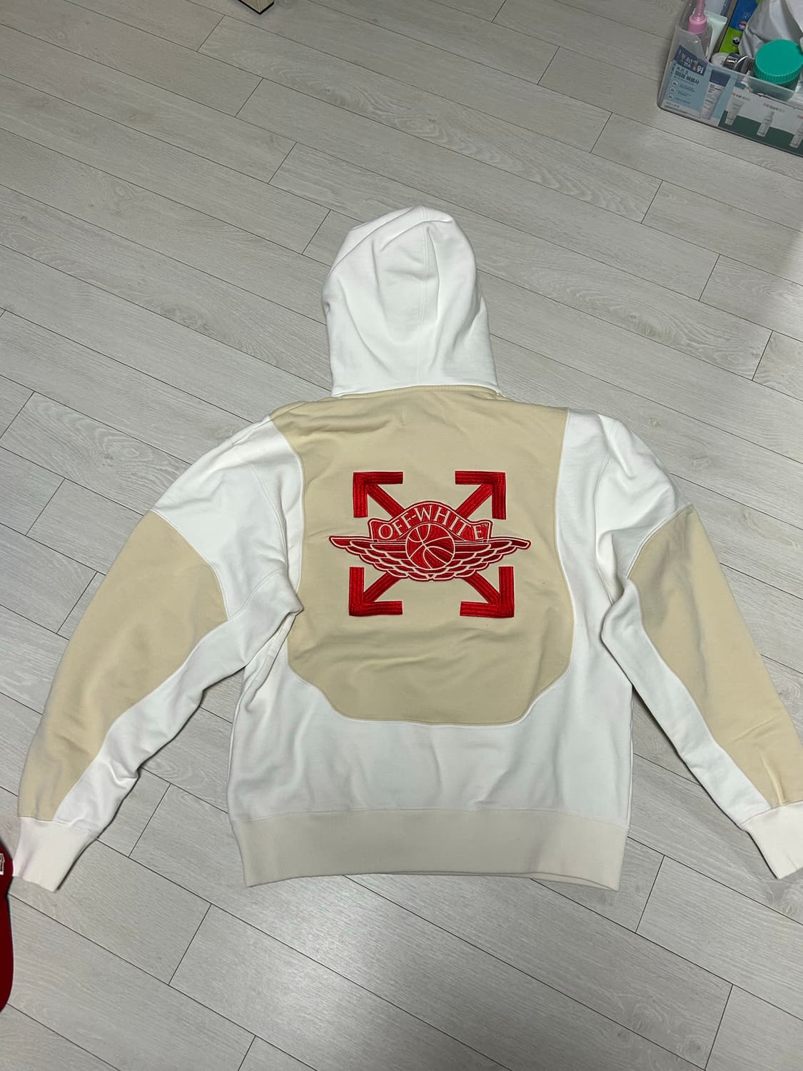 Jordan x off-white 플리스 풀오버 후디 상품이미지3