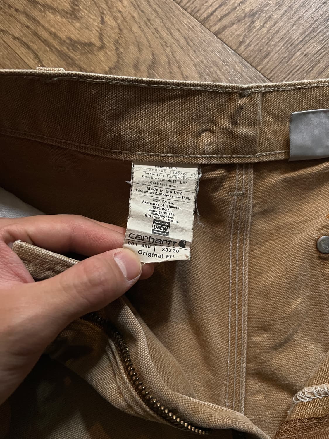 [33]칼하트 Made in USA 브라운 더블니 워크팬츠 상품이미지6